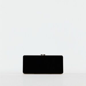 Zara Black and Gold Clutch with Chain Strap